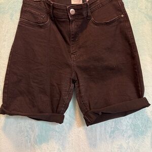 Angels Everluxe Black Bermuda Shorts